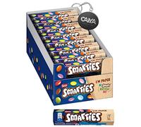 Smarties Tubi con Confetti Ripieni di Cioccolato al Latte - Box 24x38gr e Portachiavi CAIYA®