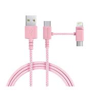 Smartish - Cavo di ricarica universale 3 in 1, 1,8 m, con connettore micro USB e adattatore USB-C, certificato Apple MFi per iPhone, iPad, Airpods e telefoni Android