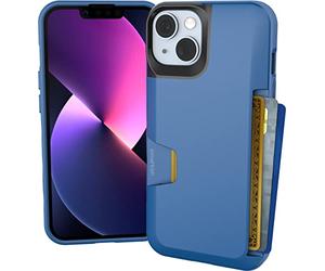Smartish Custodia a portafoglio per iPhone 14 - Wallet Slayer Vol. 1 [sottile e protettiva] porta carte di credito - custodia a portafoglio nascosta testata per carte di credito compatibile con Apple
