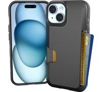 Smartish Custodia a portafoglio per iPhone 15 - Wallet Slayer Vol. 1 [sottile + protettiva] porta carte di credito - Black Tie Affair