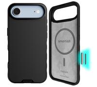 Smartish Custodia magnetica sottile Gripmunk per iPhone 2025, controllo fotocamera, Black Tie Affair