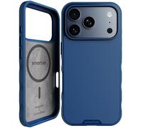 Smartish Custodia MagSafe per iPhone 17 Pro - Gripmunk custodia magnetica sottile [leggera e protettiva] custodia sottile con fodera in microfibra per Apple iPhone 17 Pro, blu sul verde
