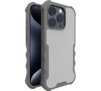 Smartish Custodia protettiva per iPhone 15 Pro - Gripzilla compatibile con MagSafe [robusta e resistente] Cover sottile corazzata resistente con protezione contro le cadute, area grigia