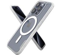 Smartish Custodia sottile per iPhone 15 Pro - Gripmunk compatibile con MagSafe [leggera e protettiva] Cover magnetica con impugnatura sottile con fodera in microfibra - Chiaramente trasparente