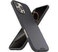 Smartish® Gripmunk - Custodia magnetica compatibile con MagSafe per iPhone 16 Pro Max, leggera e protettiva, cover sottile con grip, fodera in microfibra, per Apple iPhone 16 Pro Max, motivo: Black