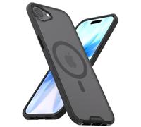 Smartish® Gripmunk - Custodia magnetica compatibile con MagSafe per iPhone 16e, leggera e protettiva, cover sottile con grip, fodera in microfibra, per Apple iPhone 16e 2025, motivo: Clearly Black