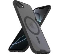 Smartish® Gripmunk - Custodia magnetica compatibile con MagSafe per iPhone 16e, leggera e protettiva, cover sottile con grip, fodera in microfibra, per Apple iPhone 16e 2025, motivo: Clearly Black