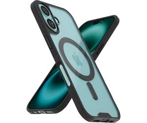 Smartish® Gripmunk - Custodia magnetica per iPhone 16, compatibile con MagSafe, leggera e protettiva, sottile e leggera con grip, fodera in microfibra, per Apple iPhone 16, motivo: Clearly Black