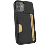 Smartish Silk Apple iPhone 12 Mini (5,4") Wallet Case Cover Protettiva - Wallet Slayer Vol. 2 [Cavalletto di protezione sottile] Titolare della carta di credito - nera