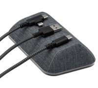 Smartish Supporto magnetico per cavi, organizer per cavi più grande con clip magnetiche per la gestione del caricabatterie su scrivania, comodino o tavolino, tiene oltre 6 cavi, n. 2, motivo grigio