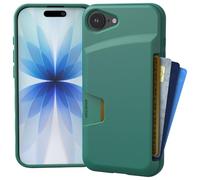 Smartish® Wallet Slayer Vol. 1, Custodia a portafoglio per iPhone 16e 2025, sottile e protettiva, con porta carte di credito flip nascosto, testata anticaduta, verde giada (So Jaded)