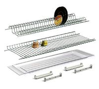 Smartix XST-SCP90 Scolapiatti per Interno Pensile, Filo Cromato, Argento 90cm