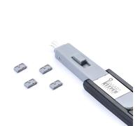 SmartKeeper Essential / 4 x Micro USB B-Port Blockers + Key/Grey gray