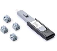 Smartkeeper mnl04pkgy 4 x rj11 port blockers with 1 x lock key mini gray slsart-0149 slsart0149 (slsart-0149)