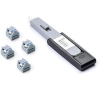 SmartKeeper Essential / 4 x RJ11 Port Blockers with 1 x Lock Key Mini/Grey gray