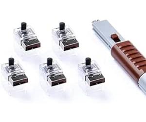SmartKeeper Essential, 5 lucchetti LAN con 1 chiave di blocco, colore: marrone