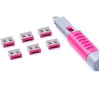 SmartKeeper UL03PKPK 6 x USB A-Port APort Blockers with 1 x Lock Key Basic Pink SLSART-0012 SLSART0012 (SLSART-0012)