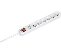 Smartline, 3 m, interno, tipo E, bianco, 6 prese, 3600 W NEW
