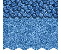 Smartline Fodera ovale | Stile sovrapposizione | Vinile vergine calibro 25 | Progettato per pareti in acciaio fuori terra piscine (8' rotondo, boulder Swirl)