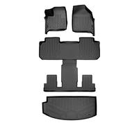 SMARTLINER Set di tappetini a 3 file e rivestimento per il carico dietro la terza fila, set nero per Buick Enclave 2018-2019 con sedili secchi a seconda fila