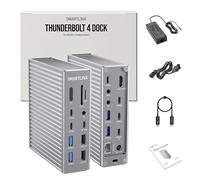 Smartlinx Dock Thunderbolt 4 - 21 porte, doppio display 4K o singolo 8K, 40Gbps, ricarica 90W, docking station USB-C/A, compatibile con Windows/Mac/Chrome - Docking Station per laptop doppio monitor