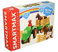 SMARTMAX My First Tractor : Trattore Magnetico - 22 Pezzi - Da 18 Mesi | Gioco della Fattoria - Trattore, Contadino e Cavalli da Combinare - Costruzioni Magnetiche - Creatività e Gioco di Ruolo