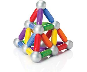SMARTMAX Start XL : Costruzioni Magnetiche - 42 Pezzi - Bambini da 1 Anno | Set Magnetico XL - Barre Corte e Lunghe con Sfere - Strutture e Forme da Creare - Gioco Educativo Compatibile con SmartMax