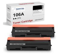 SMARTOMI 106A Con Chip Compatibili Sostituzione per HP 106A W1106A Cartuccia di Toner per Laser 107a 107r 107w per MFP 135a 135r 135w 135wg 137fnw 137fwg (Nero, 2-Pack)