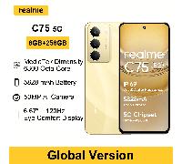 Smartphone 5G C75, 8+256GB, Processore MediaTek Dimensity 6300 Octa-Core, Fotocamera Principale AI da 50MP, Display da 6,67" 120Hz, Batteria Massiccia da 5828mAh, Regali di Natale, Versione Globale, S