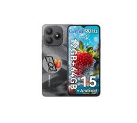 Smartphone BLACKVIEW WAVE 9C Telefono Portatile, 6.56" HD, 12Go RAM + 64Go ROM / 2To TF, 5000mAh, IP54 Android 15, 4G Dual SIM, 13+8MP, Nero