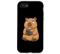 Smartphone Capybara, divertente disegno di messaggistica a forma di maialino d'acqua Custodia per iPhone SE (2020) / 7/8