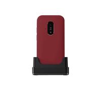 Doro - Telefono Leva E22 - Cellulare Per Anziani - Ampio Schermo 2,8", Tasti Alto Contrasto, Audio Forte e Chiaro, HD Voice, Fotocamera, Tasto Secure - Base di Ricarica - Rosso/Bianco