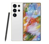 Smartphone economico per S26 Ultra, cellulari per avventure all'aria aperta per adulti e giovani, batteria ad alta capacità da 8000 mAh, Face ID HD da 7,3", Bluetooth, Wi-Fi, FM,White-1TB