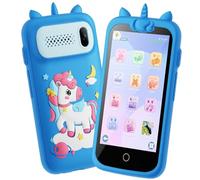 Smartphone Giocattolo per Bambini, 3.97 "Touchscreen Cellulare Giocattolo di apprendimento con giochi educativi, 2000mA alta capacità Bambini Telefono cellulare per ragazzi di età 3-12 (blu)