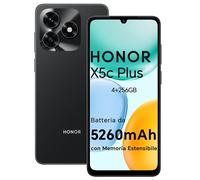 Smartphone HONOR X5c Plus, 5260 mAh, display da 6,74 pollici a 90 Hz, fotocamera da 50+5 MP, Android 15, processore octa-core, riconoscimento delle impronte digitali e del volto