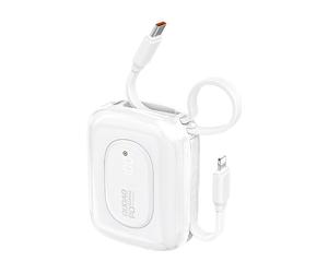 Smartphone JOYROOM Dudao Powerbank K32 10000Mah 22.5W Con Cavo Usb-C Lightning Per Iphone 11 10000 mAh, Bianco