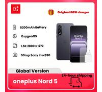 Smartphone OnePlus Nord 5, Display AMOLED da 6,83 Pollici, Snapdragon 8s Gen 3, Doppia Fotocamera 50 MP, Batteria 5200mAh, con Caricatore da 80W