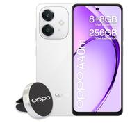 OPPO A40M Smartphone, Fotocamera AI 50MP, Selfie 5MP, Display 6.67” 90HZ LCD HD+, 5100mAh, RAM 16 GB (8+8) + ROM 256GB, IP54, [Versione Italia], Starlight White
