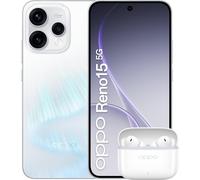 Smartphone Oppo Reno15 5G white Bundle Box con Enco Buds3 Pro