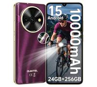 Smartphone OUKITEL C59 Pro senza contratto Android 15-24 GB + 256 GB Telefono cellulare senza contratto 10000 mAh 6,88 pollici Fotocamera 13 MP + 5 MP Torcia 120 LM Schermo 90 Hz, NFC, GPS, Dual SIM T