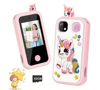 Smartphone per bambini con schermo da 7,1 pollici, adatto per bambini e bambine di età compresa tra 3 e 10 anni come regalo di compleanno, con lettore MP3, doppia fotocamera, torcia, giochi e altre fu
