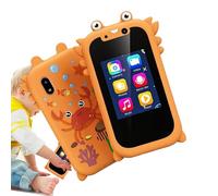 Smartphone per L'apprendimento Dei Bambini - Giocattolo Durevole per Raccontare Storie Con Lettore Musicale, Dispositivo Educativo Interattivo Con Doppia Fotocamera, Struttura Sicura in Silicone Abs,