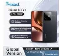 realme - GT 7T 5G 256GB 12GB Ram Display 6.8' Amoled 120Hz Main Camera 50MP Dual nanoSim USB Type-C Android 15 Dimensity 8400-Max 7000mAh IceSense Bla - SPEDIZIONE GRATUITA