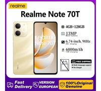 Smartphone REALME Note 70T 4G 4GB+128GB, processore UNISOC T7250, fotocamera principale 13MP, display 6,74" 90Hz, batteria 6000mAh, versione Europa