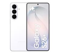 Smartphone Samsung Galaxy S26 Plus AI da 256 GB, colore bianco.