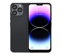 Smartphone sbloccati 6,6 pollici, telefono cellulare I14promax 3G, HD 2280x3200, 4 GB di RAM 64 GB di ROM, fotocamera 24MP + 32MP, 5000mAh, 5G WiFi, Face ID, BT, GPS (EU) (Le Noir)
