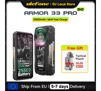 Ulefone Armor 33 Pro 5G Telefono robusto 25500 mAh 512 GB ROM 120 Hz Doppio schermo 6,59 "3,4" Schermo posteriore NFC Smartphone Android