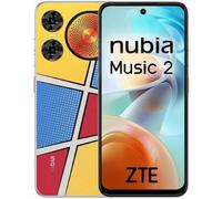 ZTE Nubia Music 2, Smartphone sbloccato, 4 GB+128 GB, Altoparlante 95 Db, Luci LED, Schermo HD+ 6,7" 120 Hz, Fotocamera 50 MP con IA, Batteria 5000 mAh, Android 14, Include custodia e protezione