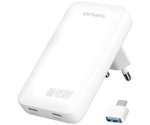 Smartphone Zubehor 4smarts Netzladegert FlatPlug Slim Dual NUOVO