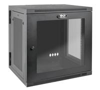 SmartRack 12U Piccola Custodia Rack da Muro con Profondità UPS, Finestra in Acrilico Trasparente, Retro a Cerniera